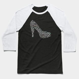 Rhinestones High Heel Shoe Baseball T-Shirt